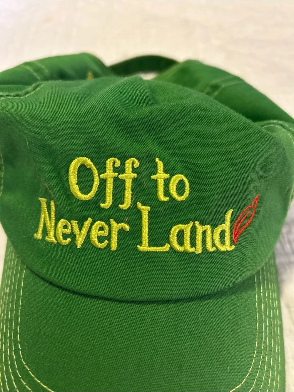 Disney Parks Peter Pan “Off to Never Land” Adjustable Baseball Cap Hat | NWT
